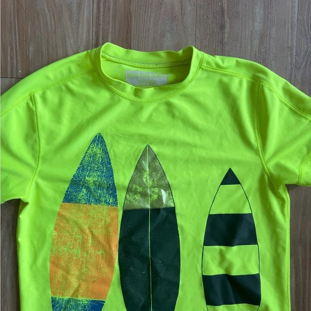 Crewcuts Neon Yellow Surfboard Graphic Tee